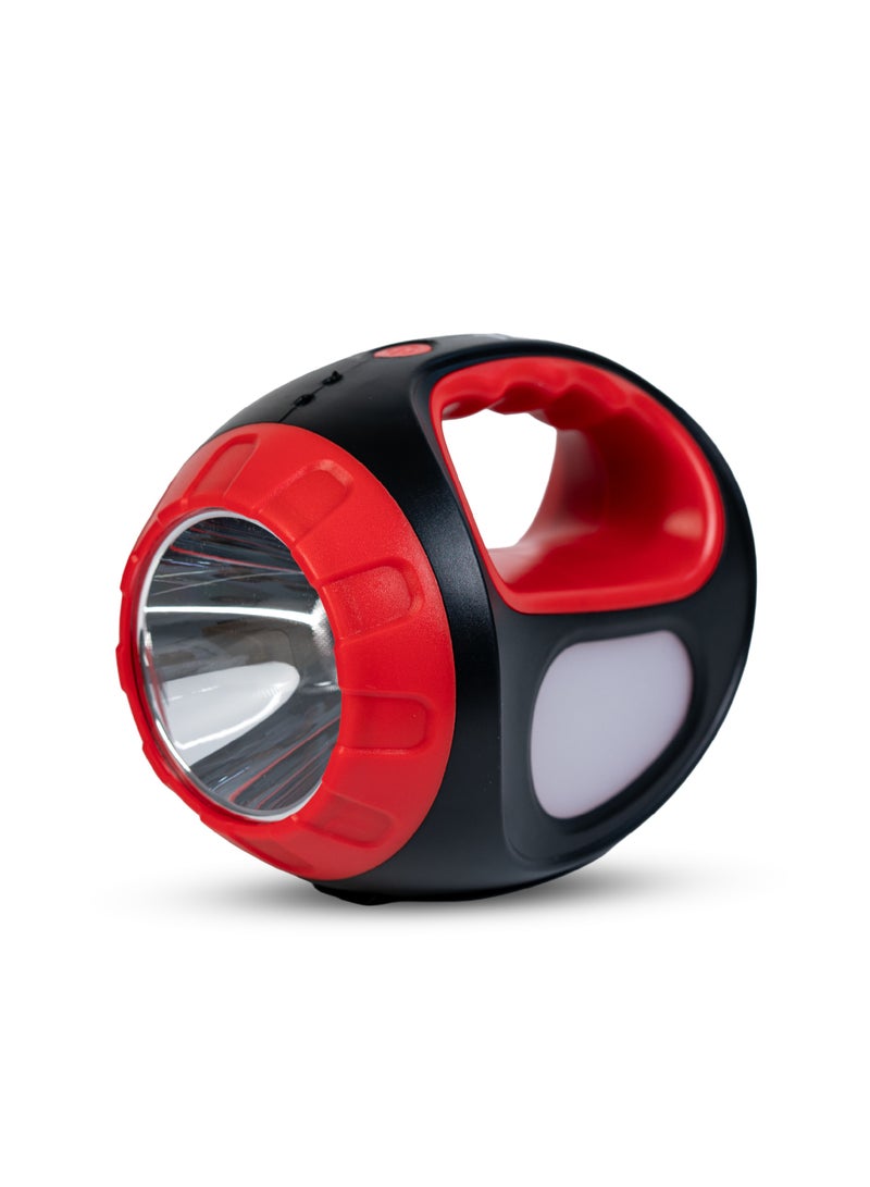 TEAM Rechargeable Torch with Bluetooth Speaker, 3W SMD Light, 3 Light Modes, 1800mAh Li-Ion Battery, USB & Solar Charging - Image 1